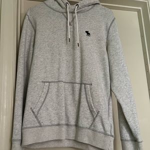 grey/white abercrombie and fitch hoodie